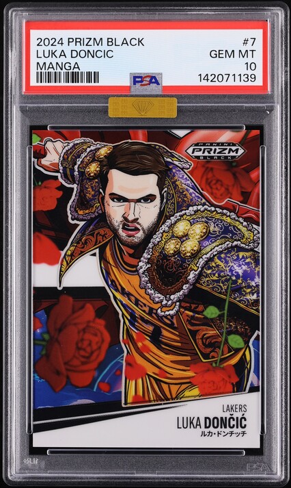 2024 Panini Prizm Black Manga Luka Doncic #7 MBA PSA 10 GEM MINT