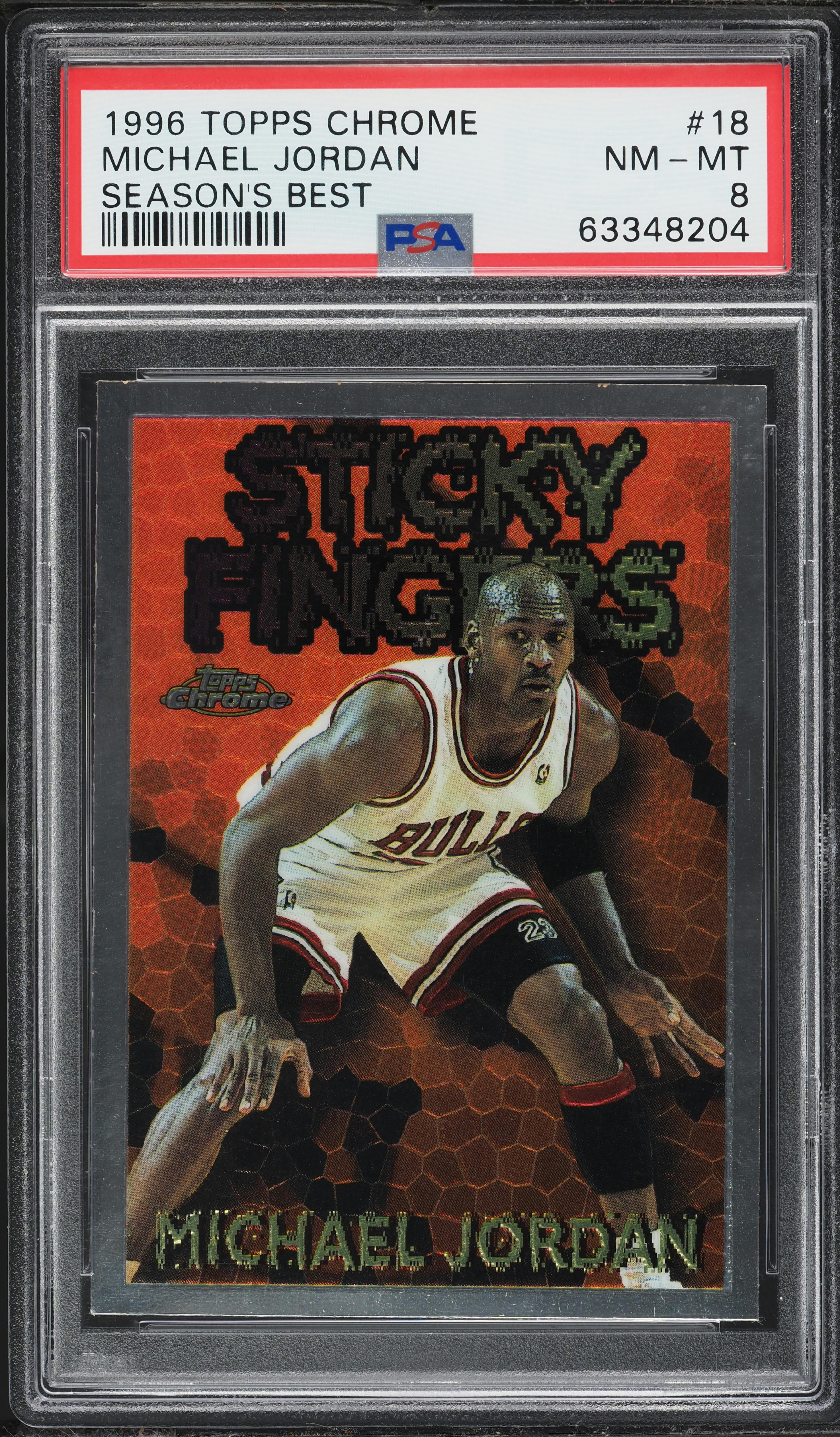 1996 Topps Chrome Season's Best Michael Jordan #18 PSA 8 NM-MT on