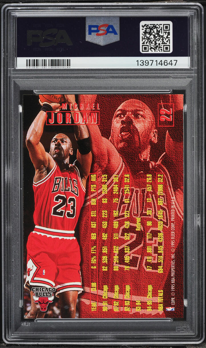 1995 Fleer Basketball Michael Jordan #22 PSA 9 MINT