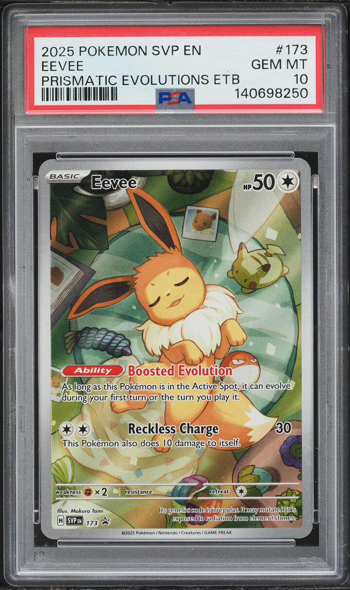 2025 Pokemon Scarlet & Violet Promo Prismatic Evolutions ETB Eevee #173 PSA 10 GEM MINT