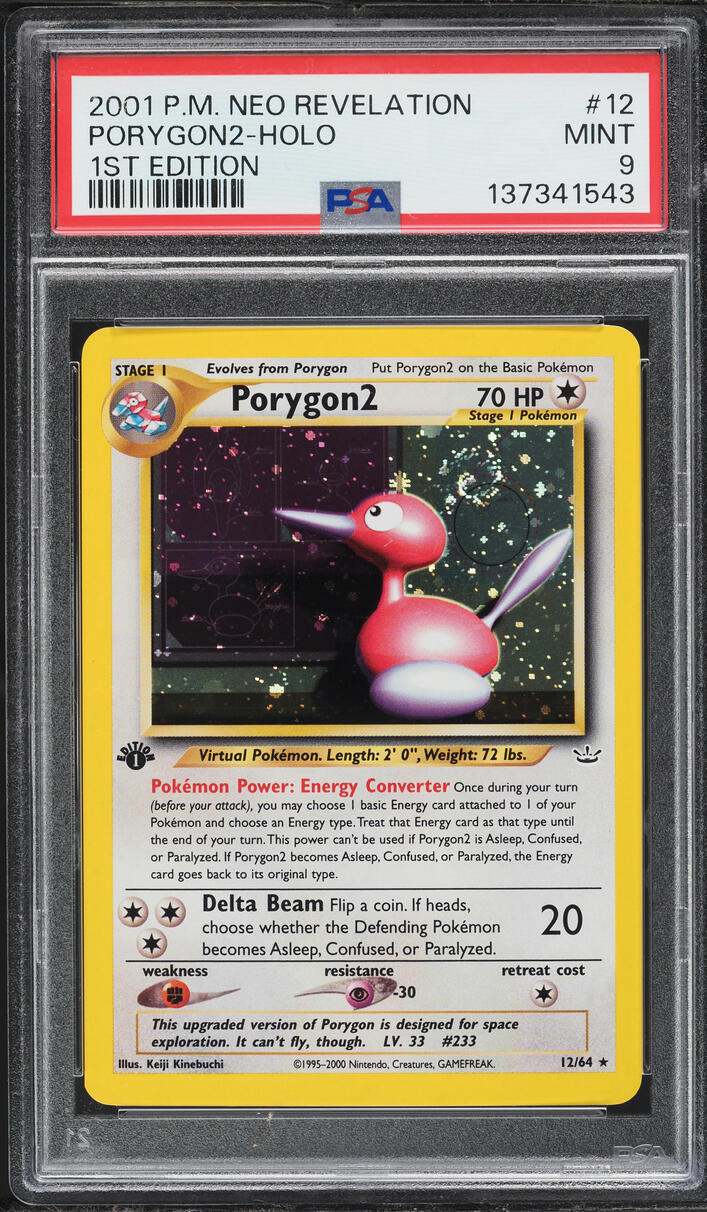 2001 Pokemon Neo Revelation 1st Edition Holo Porygon2 #12 PSA 9 MINT