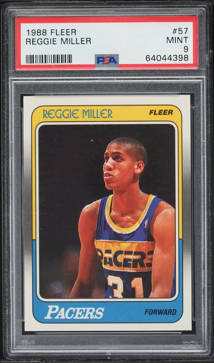 1988 Fleer Basketball Reggie Miller ROOKIE #57 PSA 9 MINT
