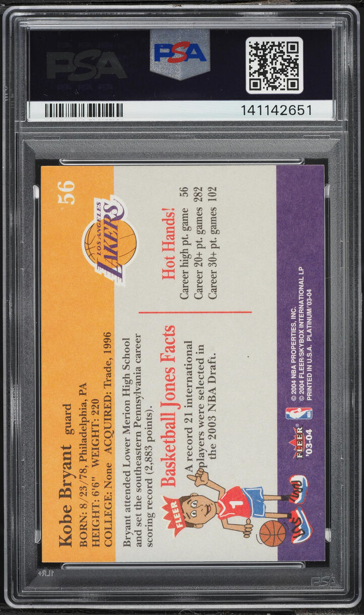 2003 Fleer Platinum Kobe Bryant #56 PSA 10 GEM MINT