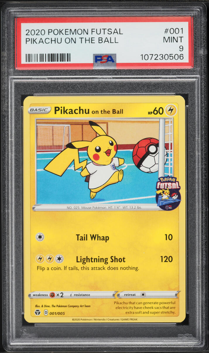 2020 Pokemon Sword & Shield Futsal Pikachu On The Ball #1 PSA 9 MINT