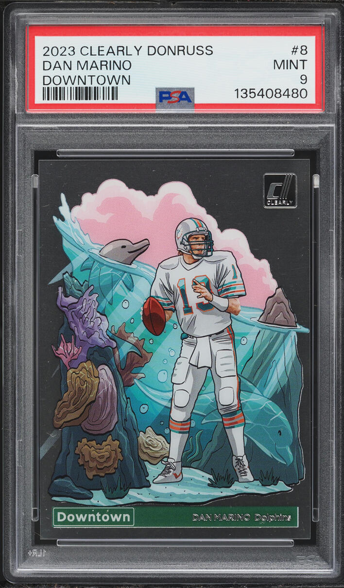 2023 Panini Clearly Donruss Downtown Dan Marino #8 PSA 9 MINT