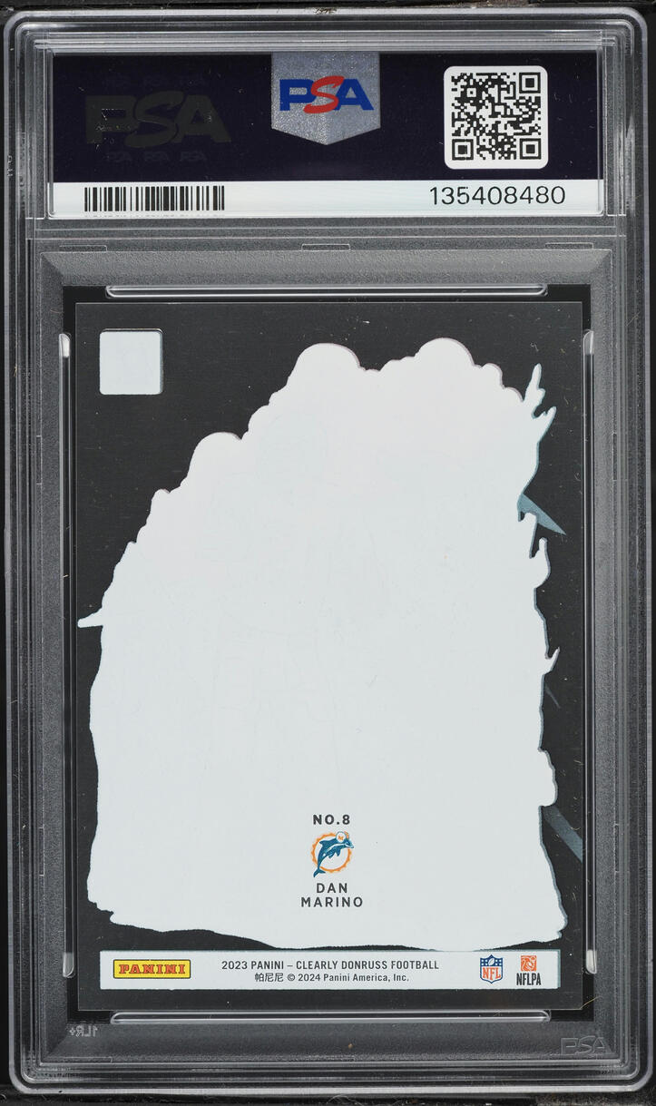 2023 Panini Clearly Donruss Downtown Dan Marino #8 PSA 9 MINT