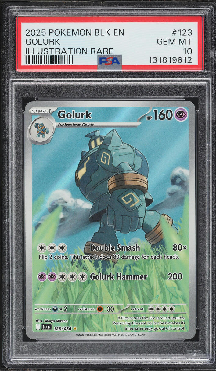 2025 Pokemon Scarlet & Violet Black Bolt IR Golurk #123 PSA 10 GEM MINT