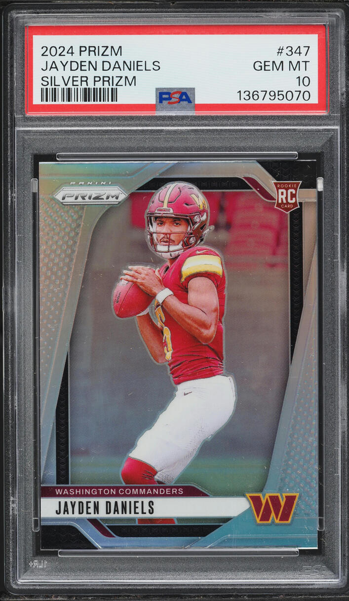 2024 Panini Prizm Silver Jayden Daniels ROOKIE #347 PSA 10 GEM MINT