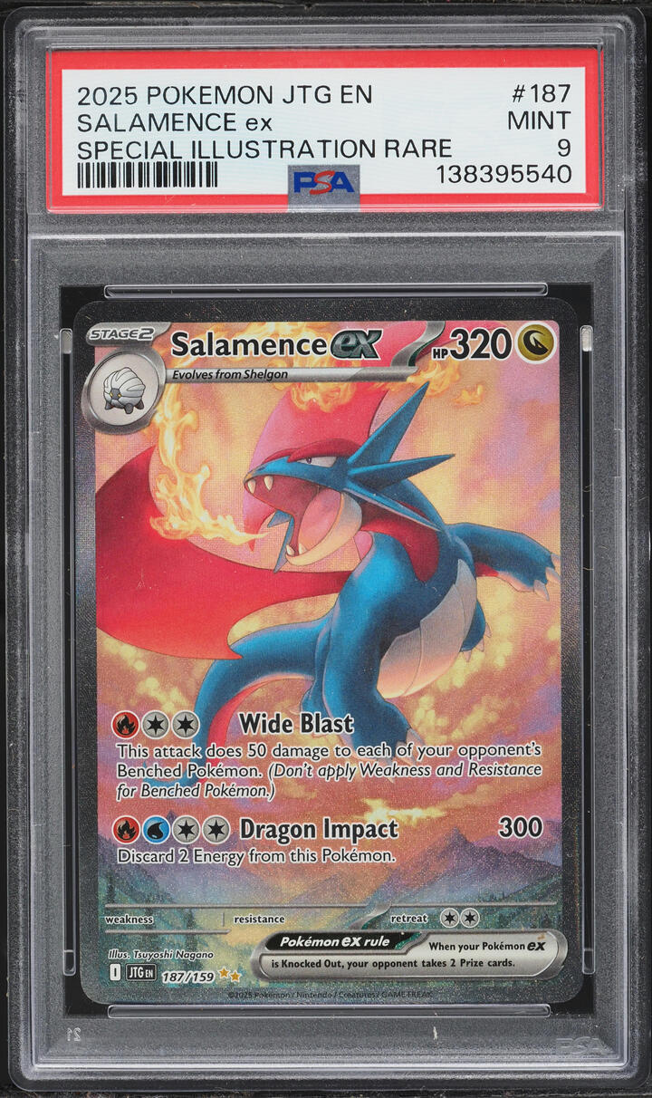 2025 Pokemon Scarlet & Violet Journey Together SIR Salamence Ex #187 PSA 9 MINT