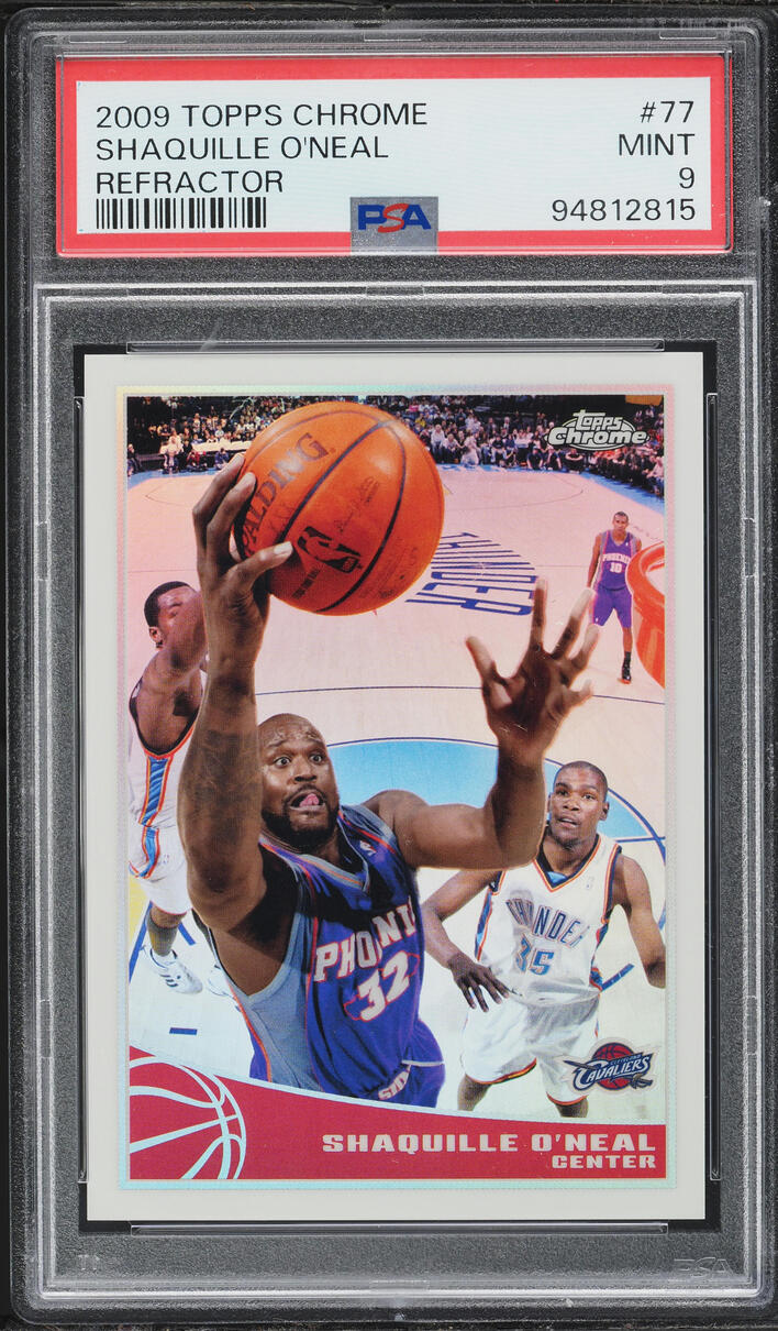 2009 Topps Chrome Refractor Shaquille O'Neal /500 #77 PSA 9 MINT