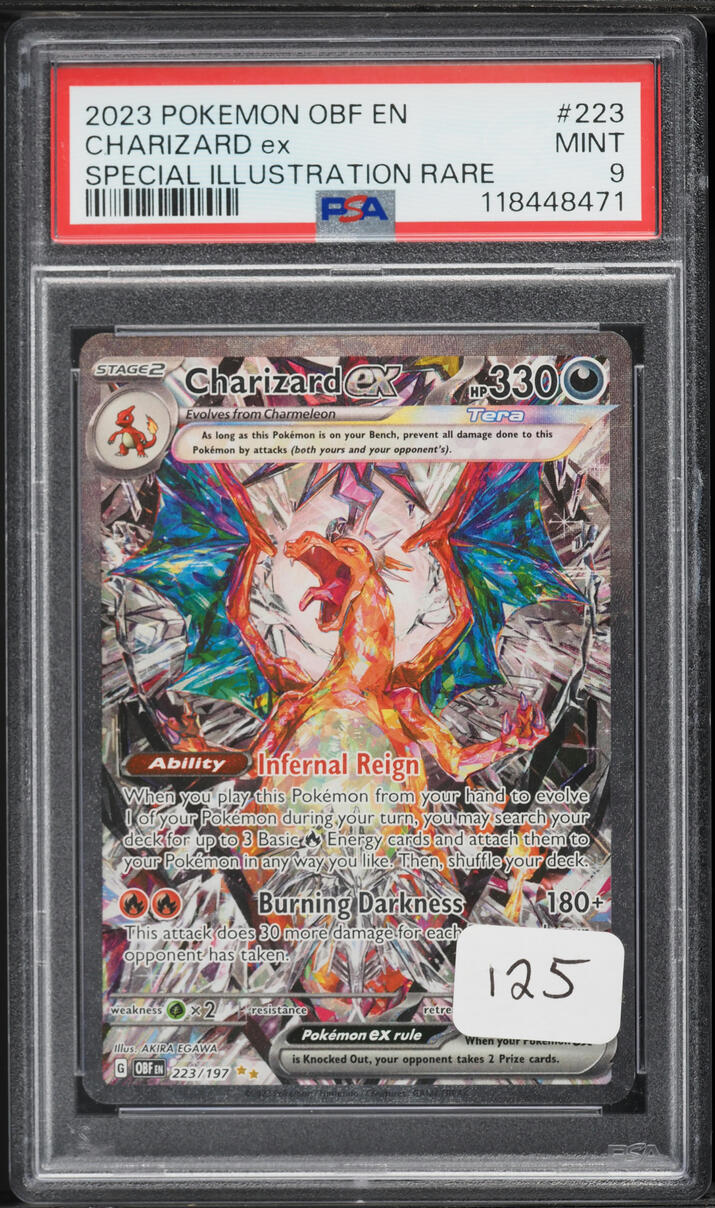 2023 Pokemon Scarlet & Violet Obsidian Flames SIR Charizard ex #223 PSA 9 MINT
