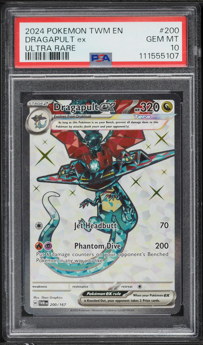 2024 Pokemon Scarlet & Violet Twilight Masquerade Full Art Dragapult ex #200 PSA 10 GEM MINT