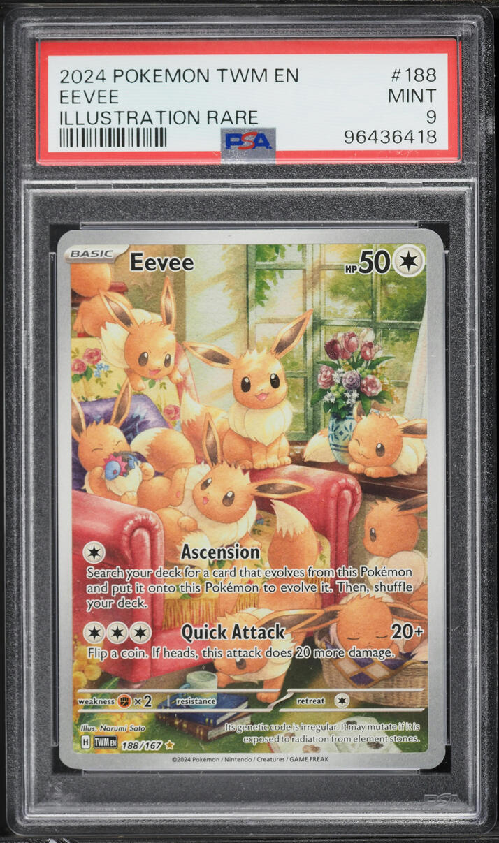 2024 Pokemon Scarlet & Violet Twilight Masquerade IR Eevee #188 PSA 9 MINT