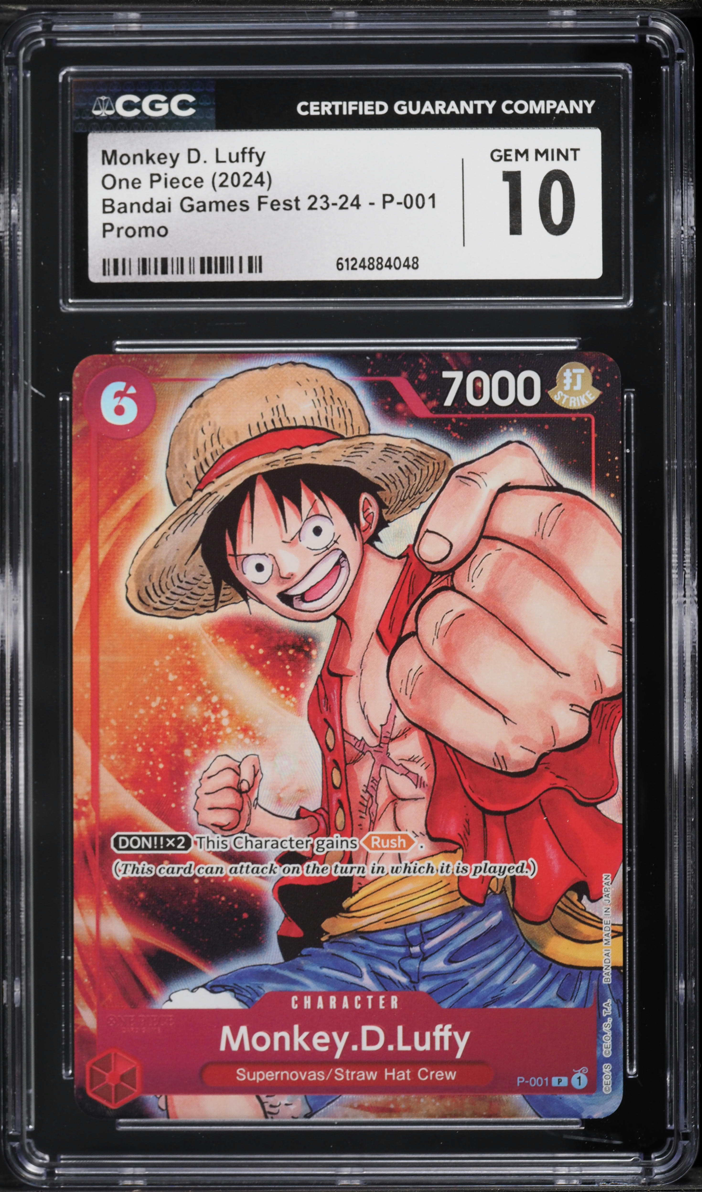 2024 One Piece Japanese Promo Bandai Games Fest '23-24 Monkey D