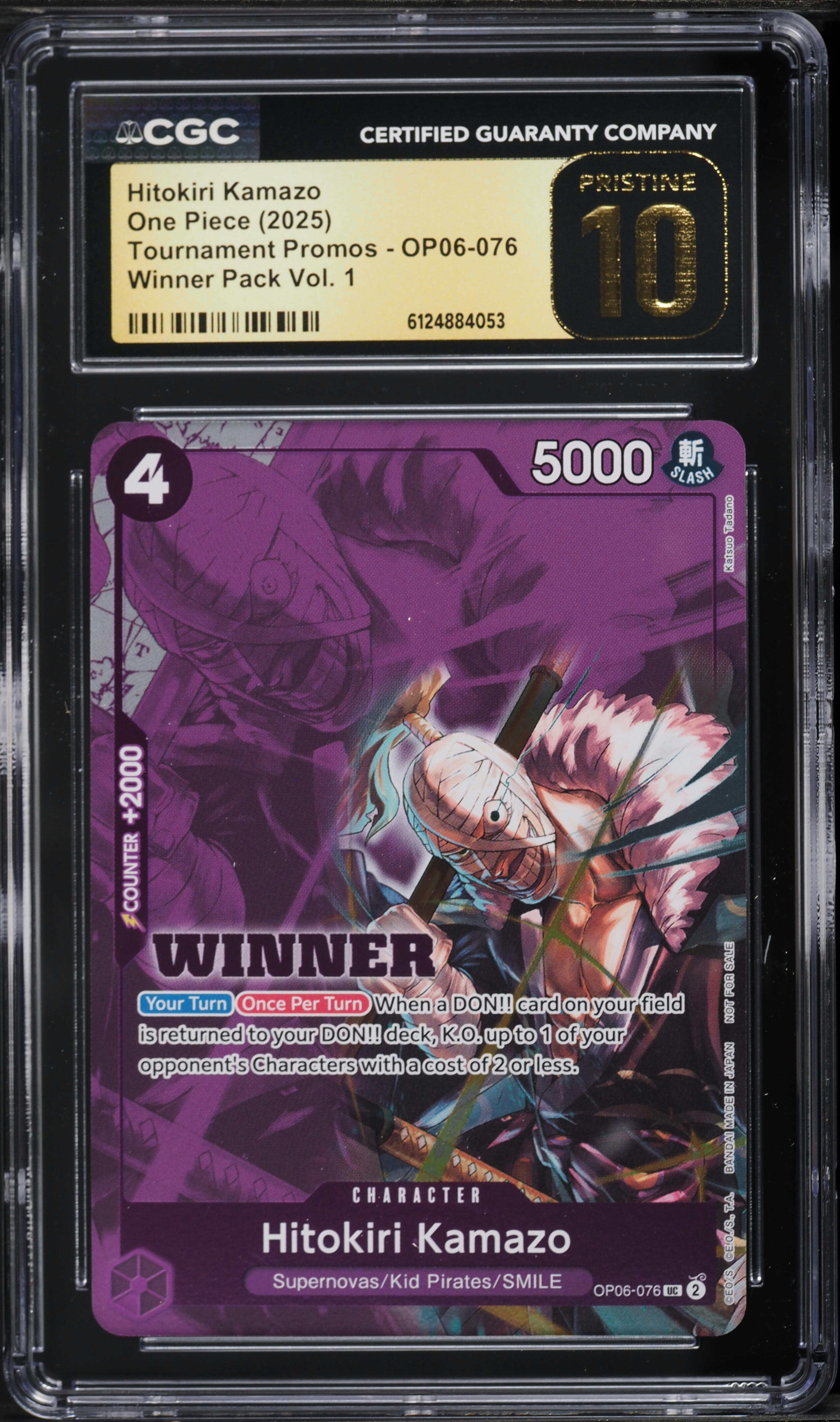 2025 One Piece Tournament Promo Winner Pack V1 Alt Art Hitokiri