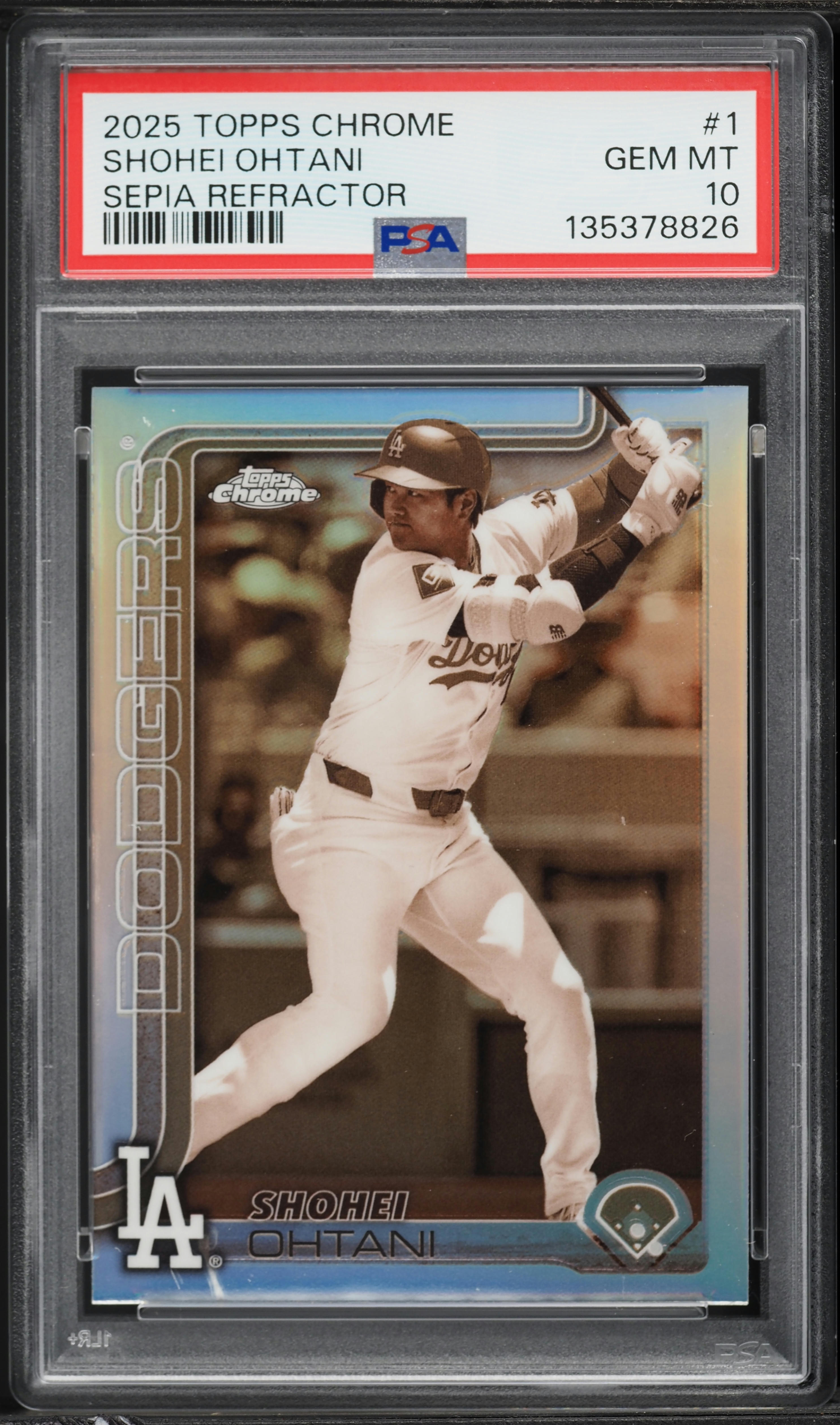 2025 Topps Chrome Sepia Refractor Shohei Ohtani #1 PSA 10 GEM MINT