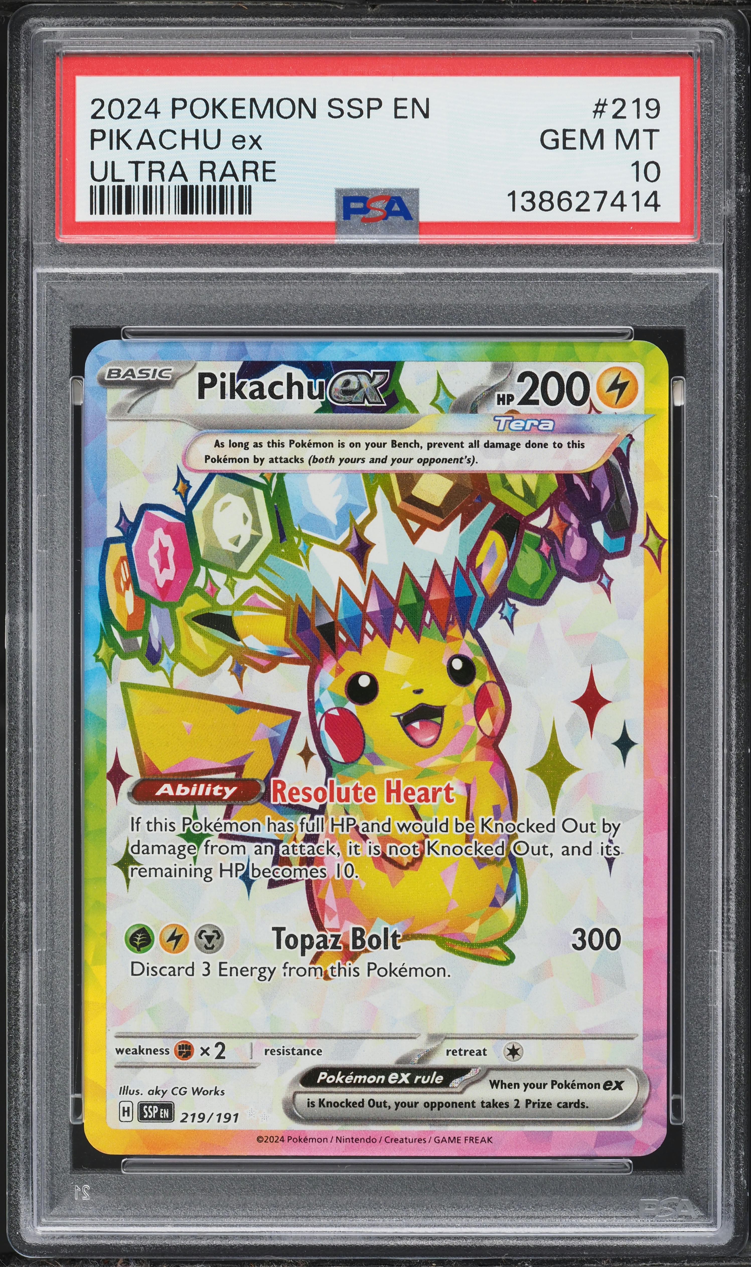 2024 Pokemon Scarlet & Violet Surging Sparks Full Art Pikachu ex