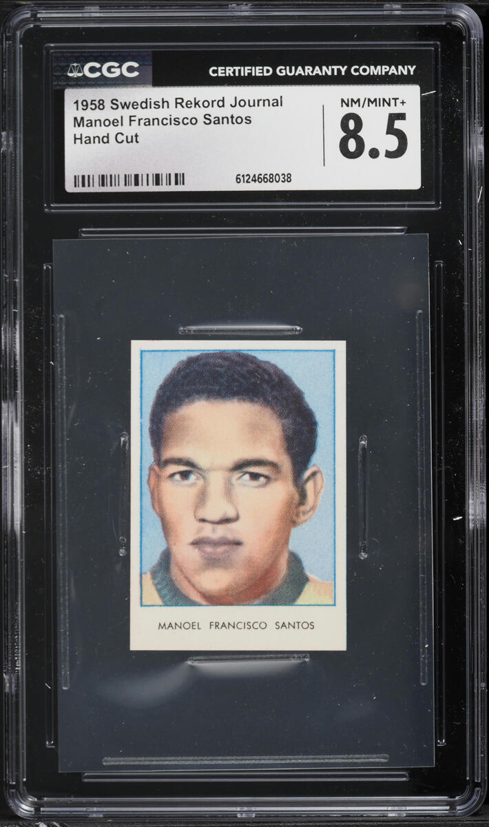 1958 Swedish Rekord Journal Garrincha Francisco Santos HAND CUT CGC 8.5 NM-MT+