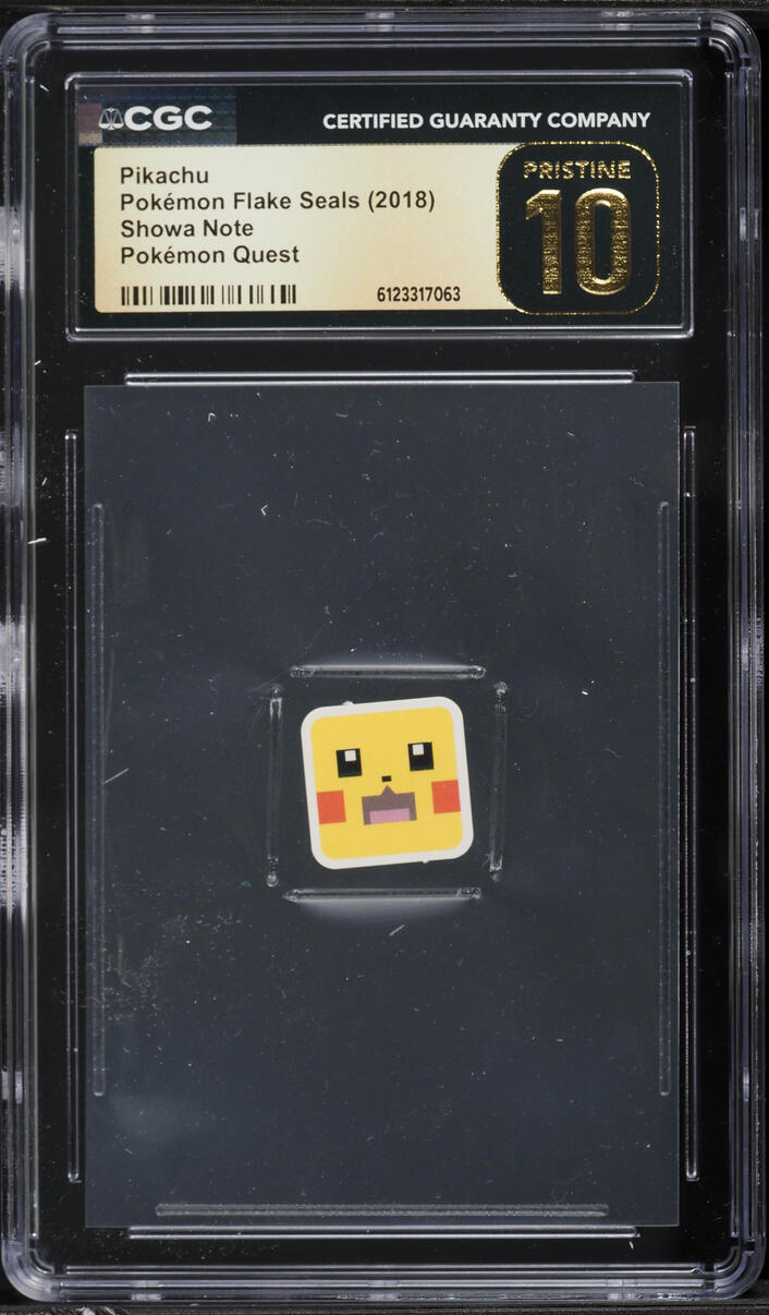 2018 Pokemon Showa Note Flake Seals Pokemon Quest Pikachu CGC 10 PRISTINE