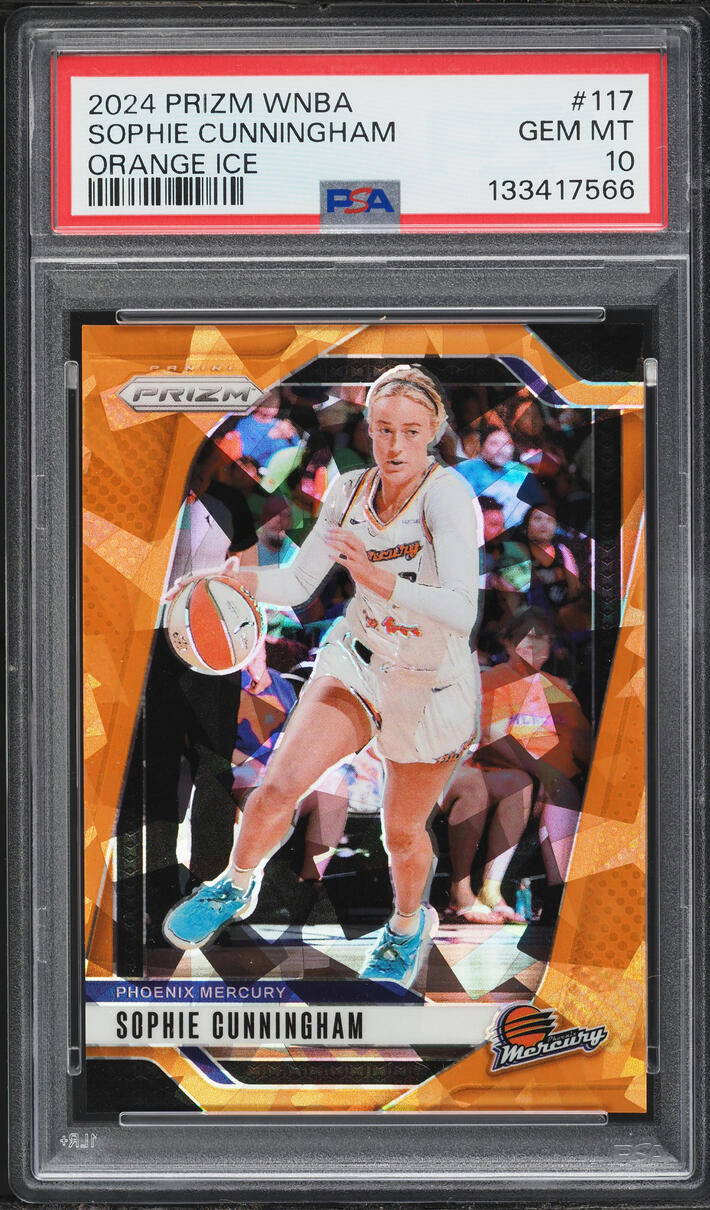 2024 Panini Prizm WNBA Orange Ice Sophie Cunningham #117 PSA 10 GEM MINT