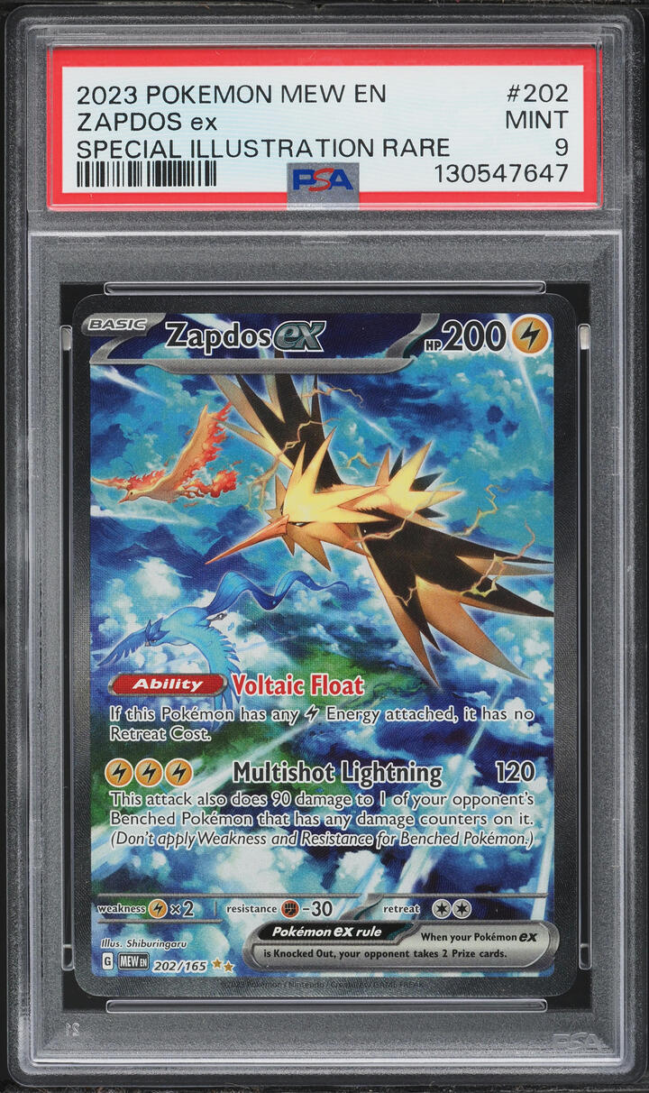 2023 Pokemon Scarlet & Violet 151 SIR Zapdos ex #202 PSA 9 MINT
