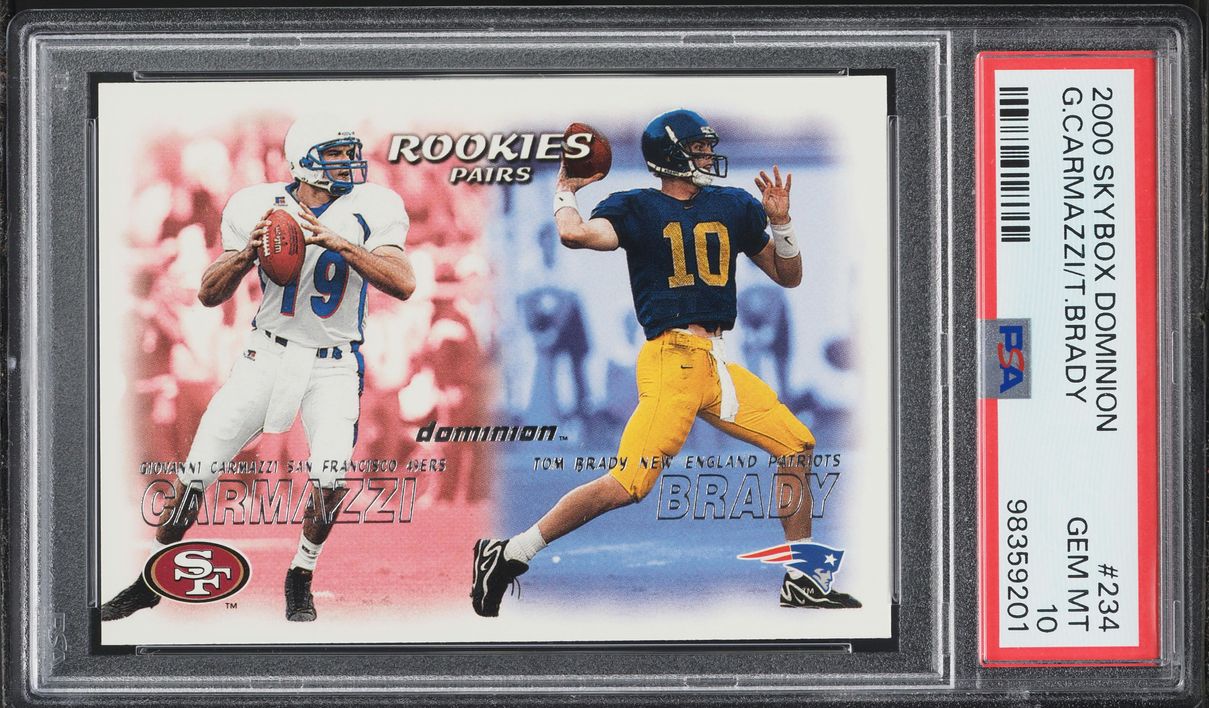 2000 Skybox Dominion Giovanni Carmazzi Tom Brady ROOKIE #234 PSA 10 GEM MINT