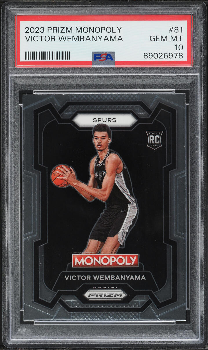 2023 Panini Prizm Monopoly Victor Wembanyama ROOKIE #81 PSA 10 GEM MINT