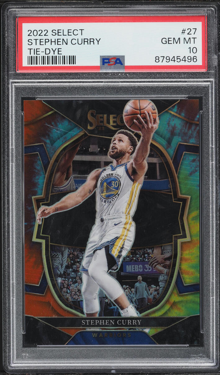 2022 Select Concourse Tie-Dye Prizm Stephen Curry /25 #27 PSA 10 GEM MINT