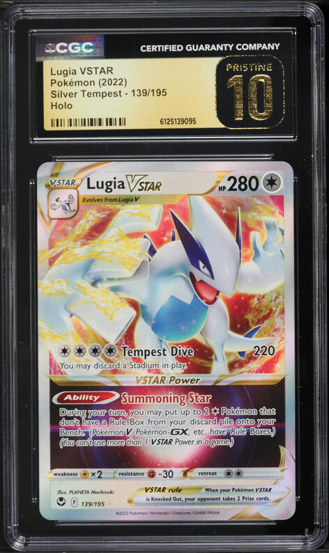 2022 Pokemon Sword & Shield Silver Tempest Holo Lugia VSTAR #139 CGC 10 PRISTINE