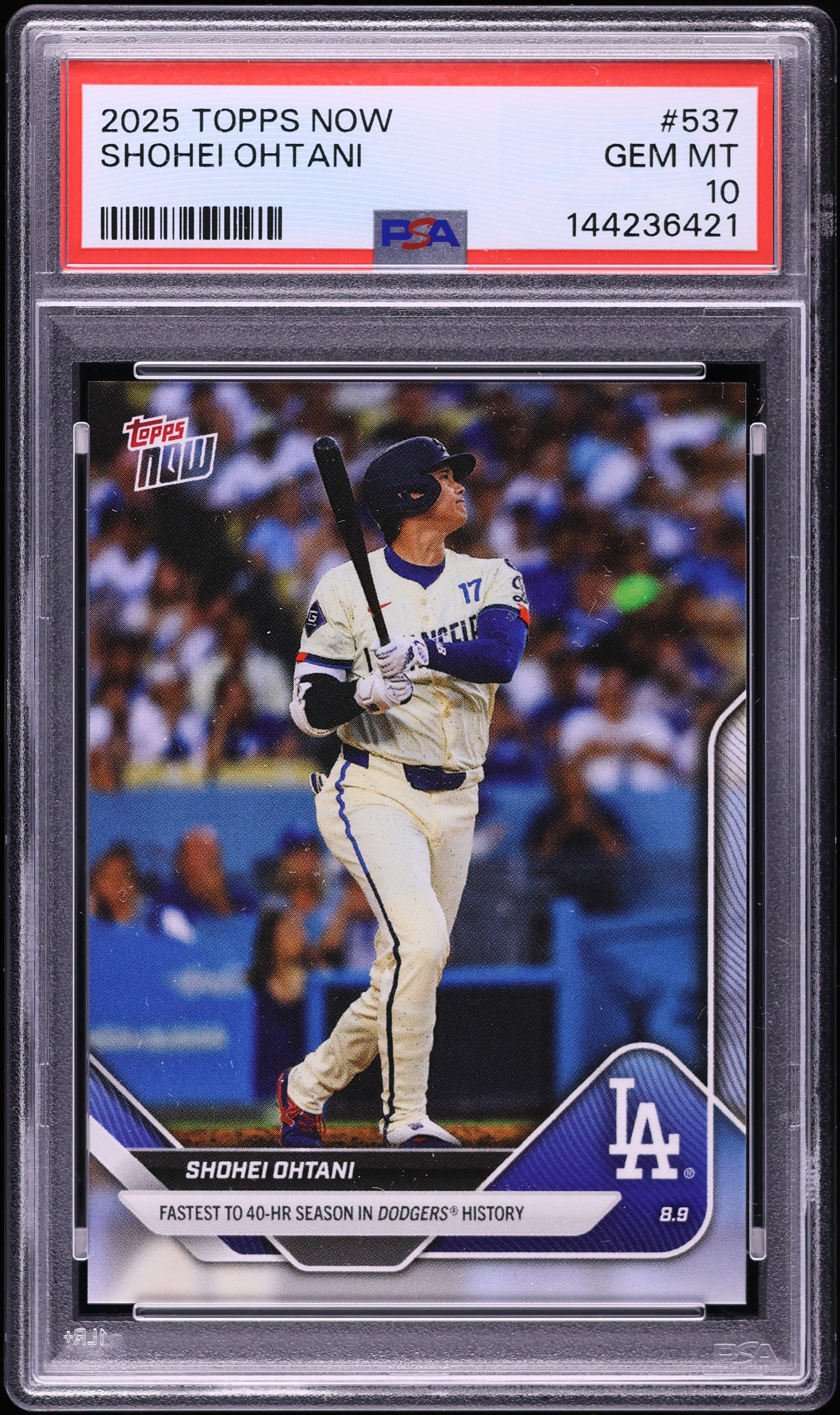 2025 Topps Now Shohei Ohtani #537 PSA 10 GEM MINT on Fanatics Collect