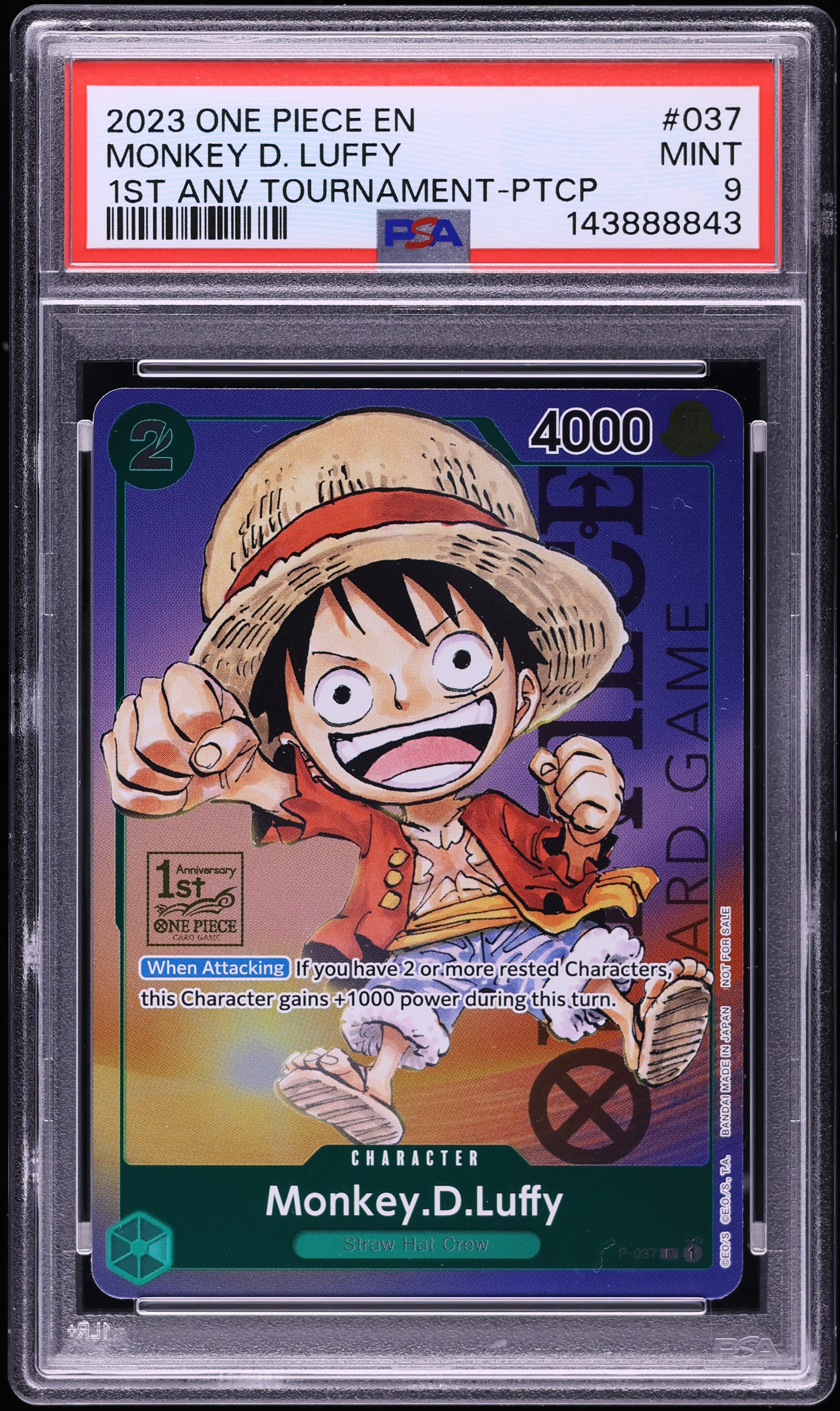 2023 One Piece Promo 1st Anniversary Tournament Monkey D. Luffy #P