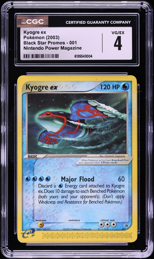 2003 Pokemon Promo Nintendo Power Magazine Kyogre ex #1 CGC 4 VGEX