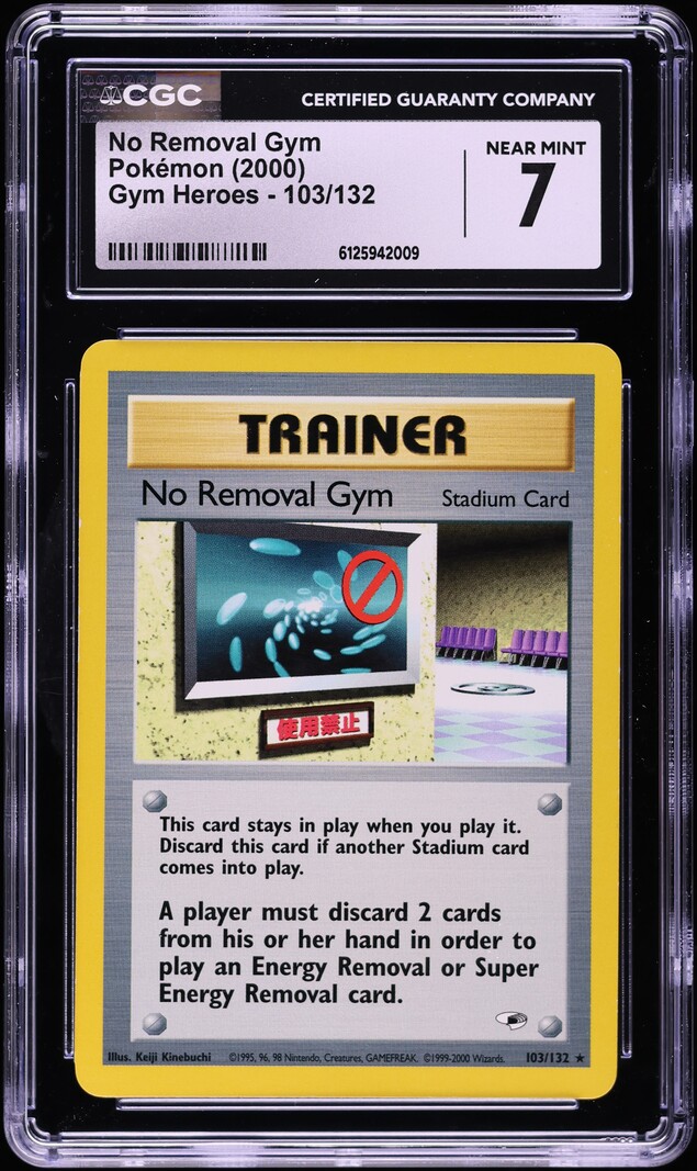 2000 Pokemon Gym Heroes No Removal Gym #103 CGC 7 NRMT