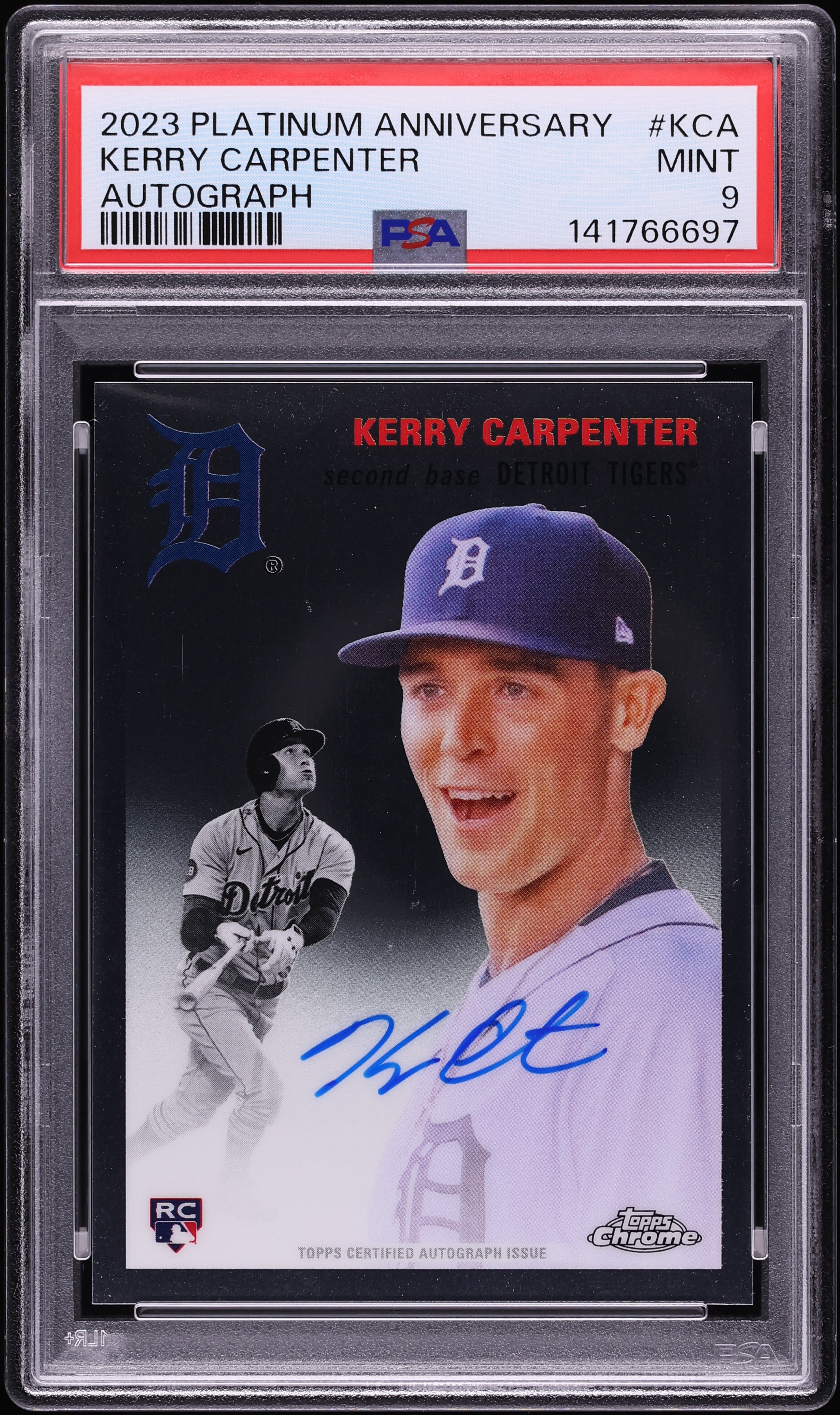 2023 Topps Chrome Platinum Anniversary Kerry Carpenter ROOKIE AUTO 