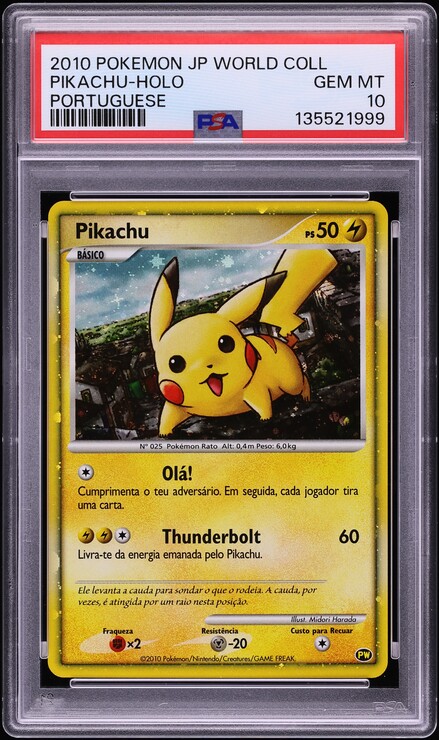 ポケモンカードゲーム PSA10 2010 Pikachu World Promo Italian 2010 Pokemon Italian World Promo Pikachu PSA 10 GEM MINT on