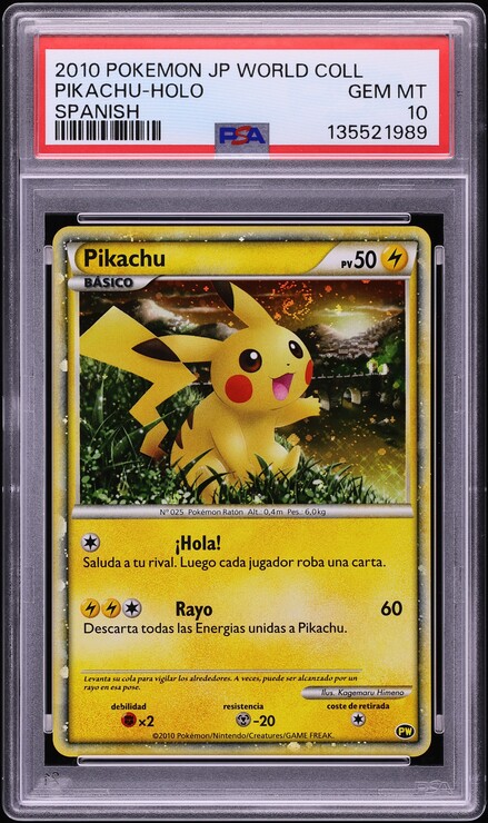 2010 Pokemon German Pikachu World Promo Holo Pikachu PSA 10 GEM