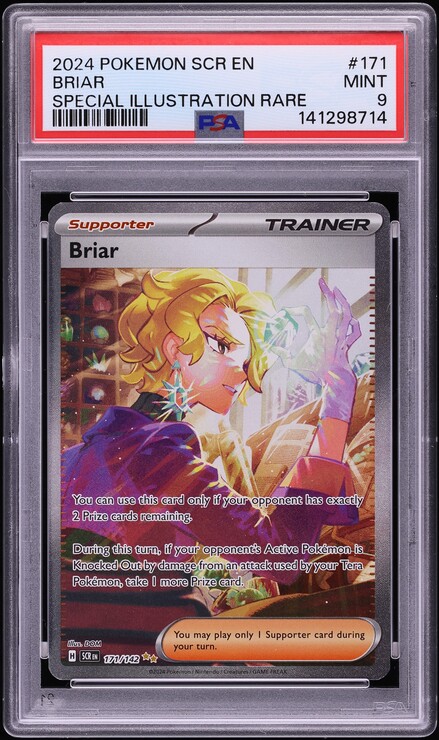 2023 Pokemon Scarlet & Violet Stellar Crown SIR Briar #171 PSA 9 MINT