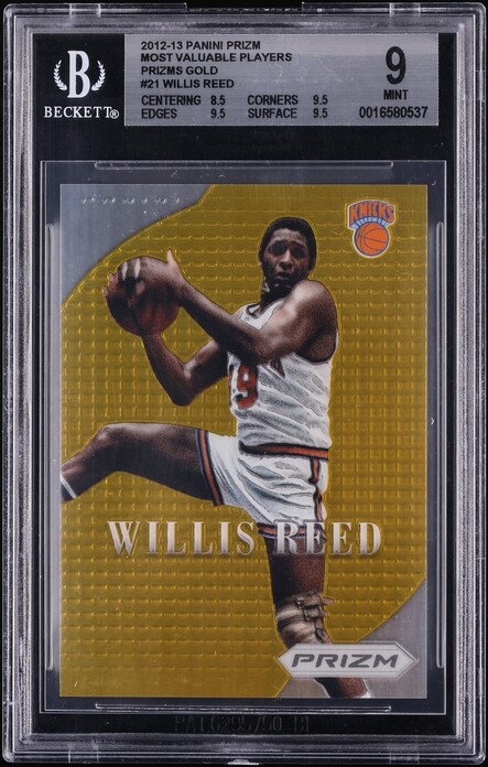 2012 Panini Prizm Most Valuable Players Gold Willis Reed /10 #21 BGS 9 MINT