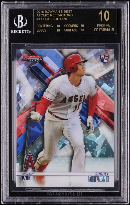 2018 Bowman's Best Atomic Refractor Shohei Ohtani ROOKIE #1 BGS 10 PRISTINE, BLACK LABEL