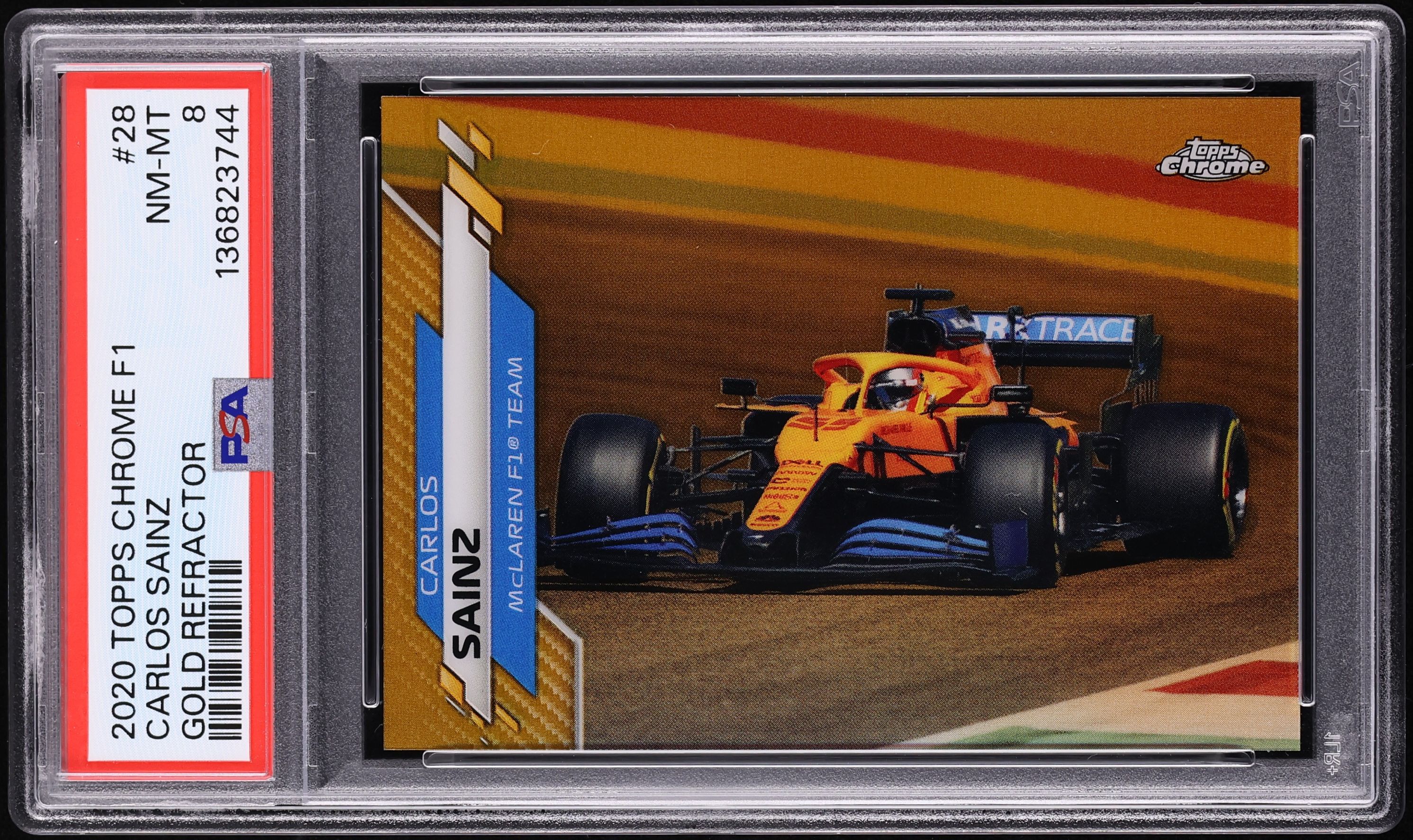 2020 Topps Chrome Formula 1 F1 Gold Refractors Carlos Sainz /50