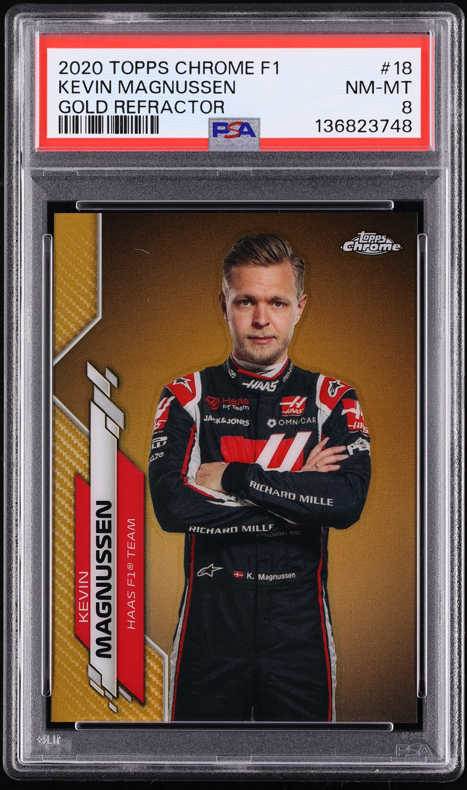 2020 Topps Chrome Formula 1 F1 Gold Refractors Kevin Magnussen /50