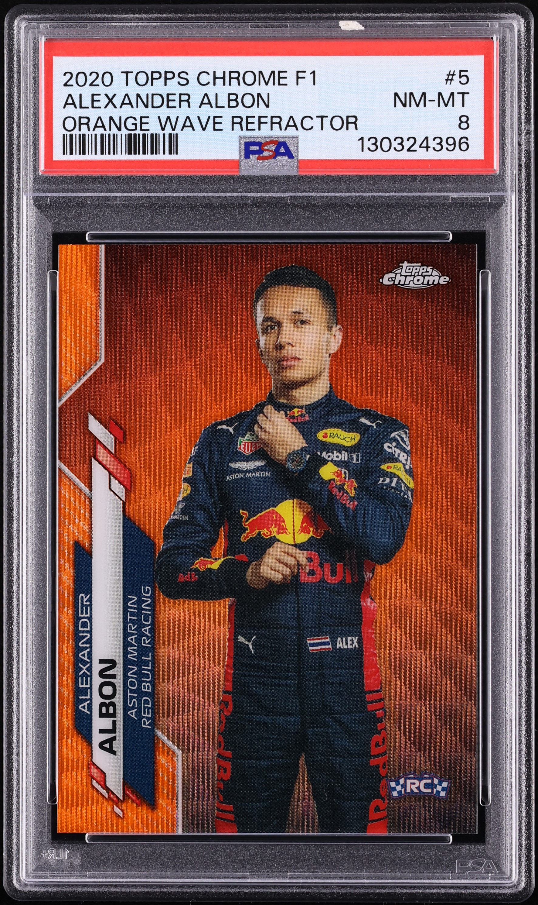 2020 Topps Chrome Formula 1 F1 Orange Wave Refractor Alexander