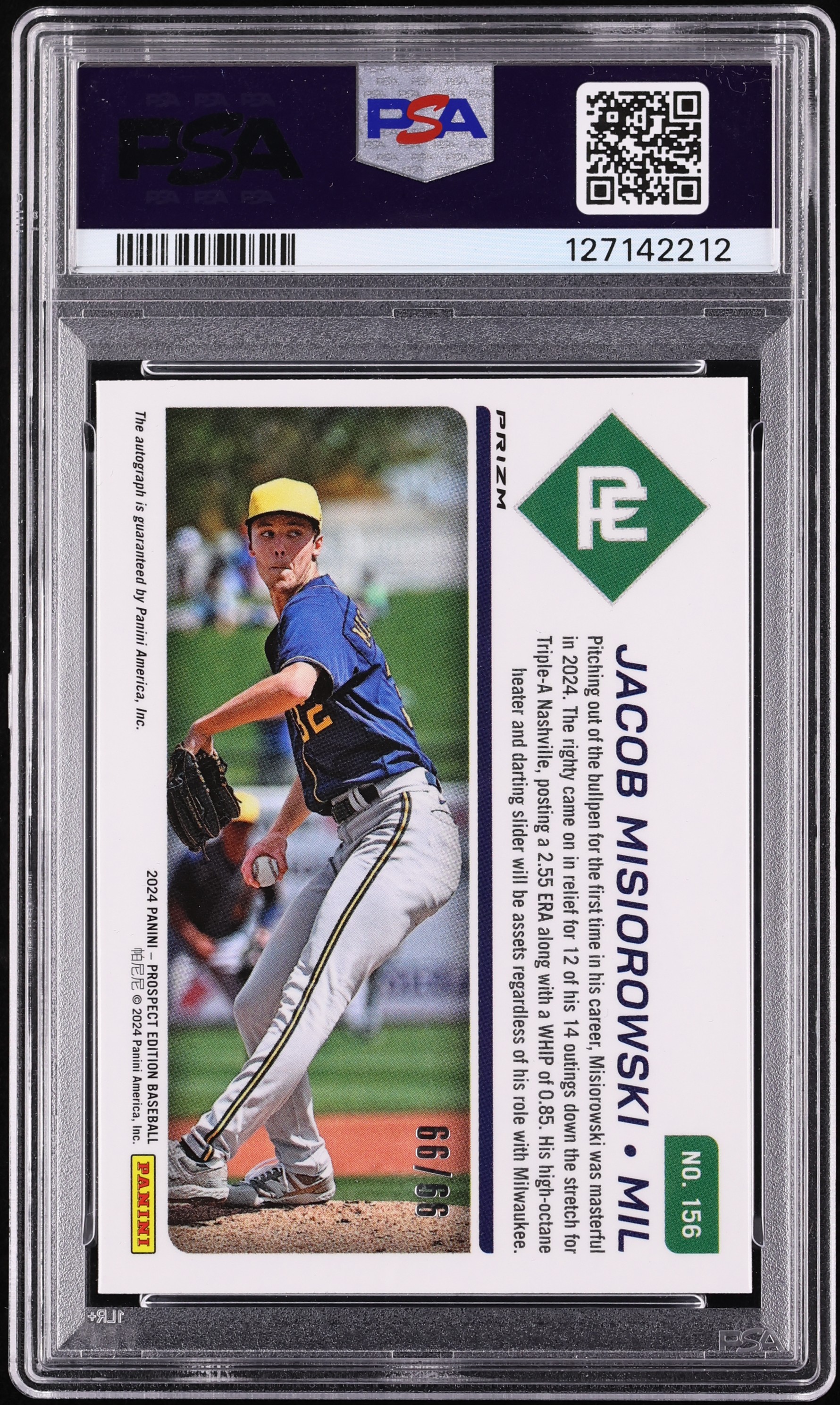 2024 Panini Prospect Edition Ticket Red Power Jacob Misiorowski