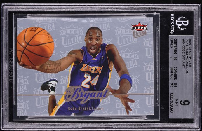 2007 Ultra SE Platinum Medallion Kobe Bryant /25 #80 BGS 9 MINT