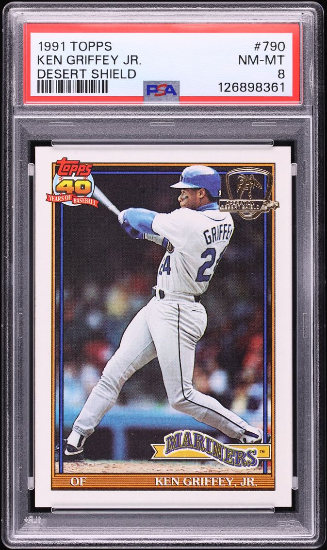 1991 Topps Desert Shield Ken Griffey Jr. #790 PSA 8 NM-MT