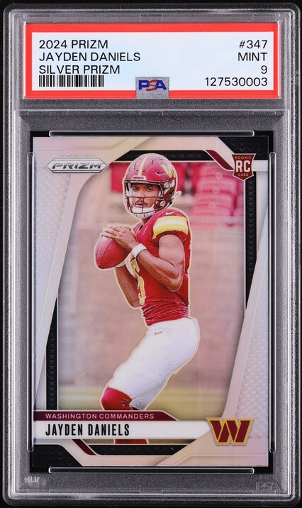 2024 Panini Prizm Silver Jayden Daniels ROOKIE #347 PSA 9 MINT