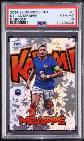 2024 Donruss FIFA Kaboom! Kylian Mbappe #1 PSA 10 GEM MINT on