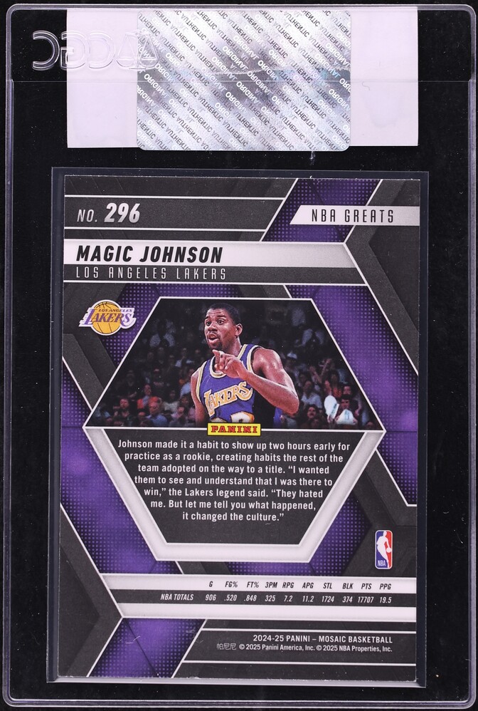 2024 Panini Mosaic Magic Johnson #296 CGC AUTH