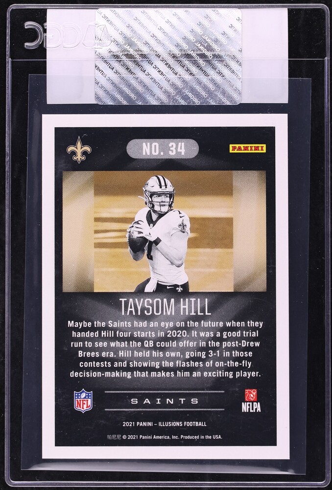 2021 Panini Illusions Light Blue Taysom Hill /149 #34 CGC AUTH