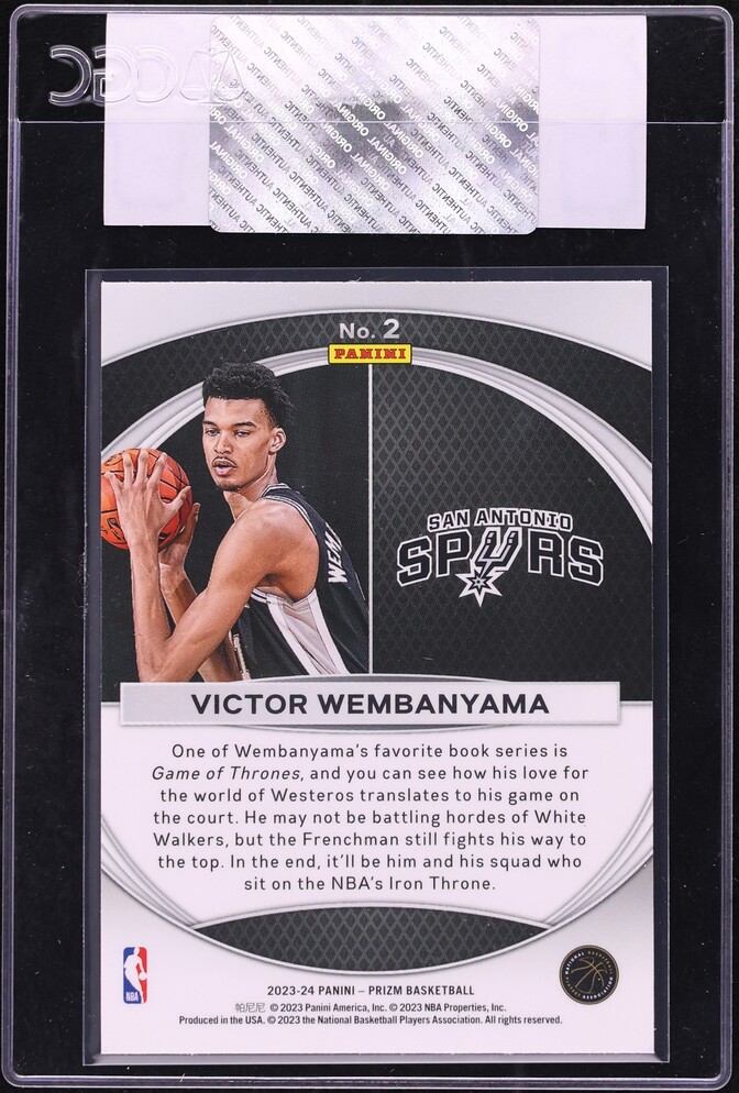 2023 Panini Prizm Global Reach Victor Wembanyama ROOKIE #2 CGC AUTH